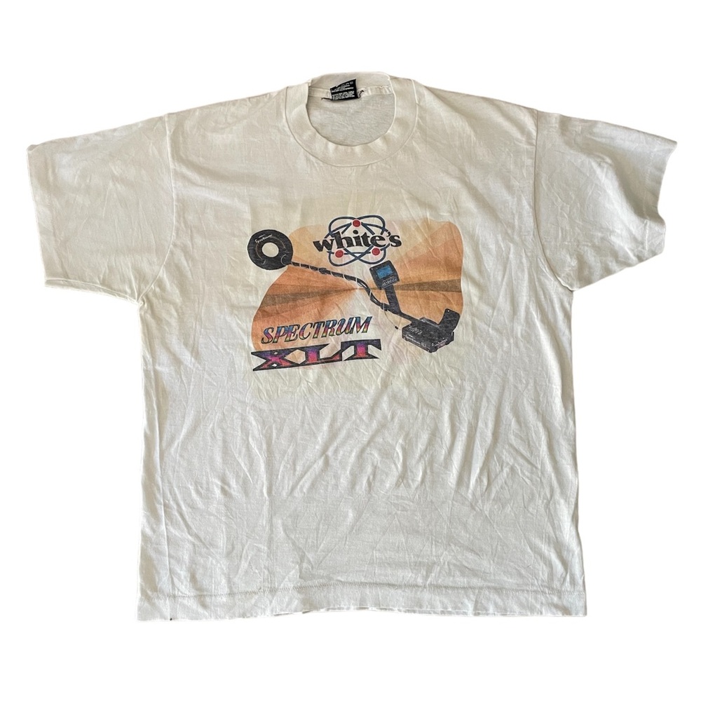Vintage 90s Whites Spectrum XLT metal detector shirt